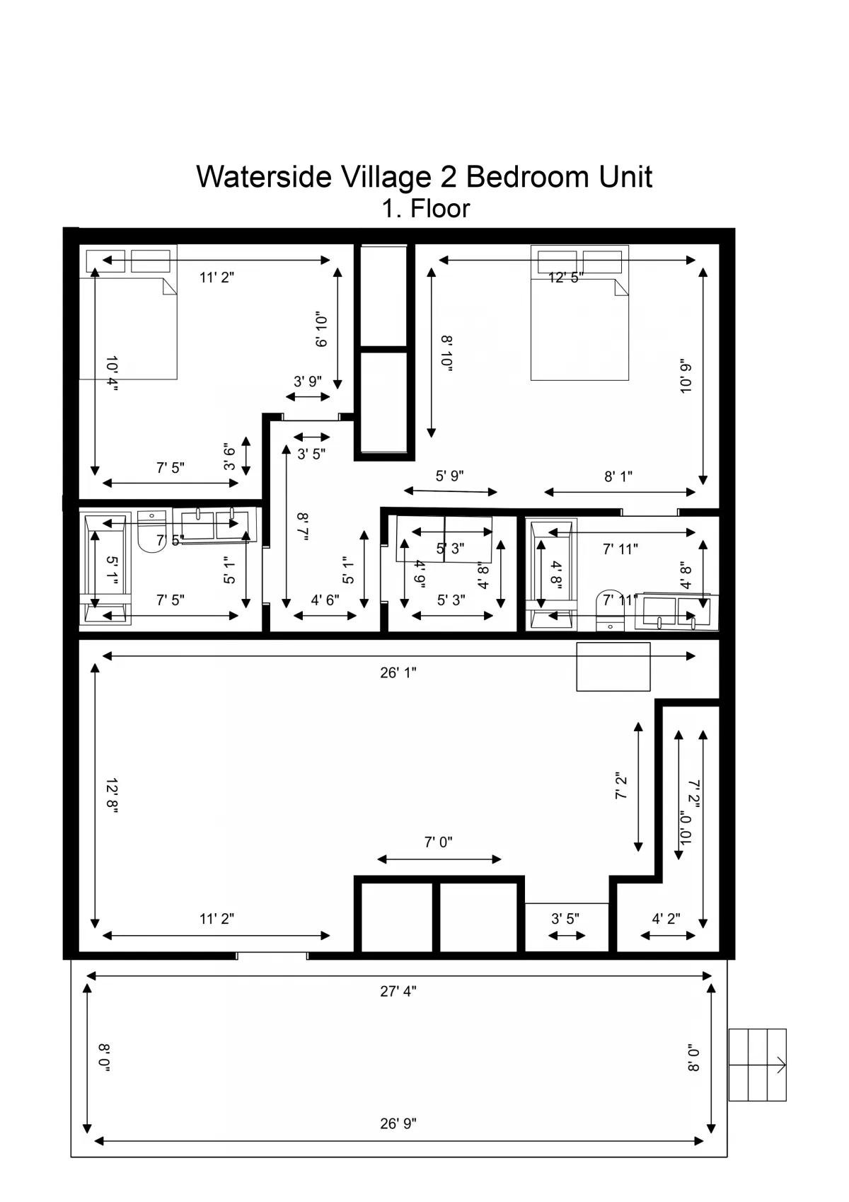 Two Bedroom floor plan